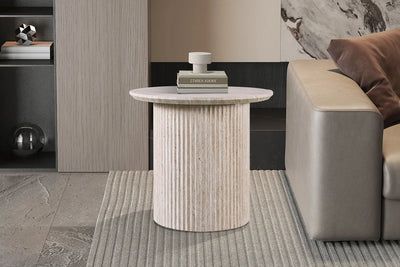 LYANE Table basse ronde 50 cm - TIKAYLA