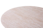 Table à manger ovale LYANE effet travertin beige - 200 cm - ROUSSEAU