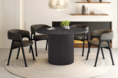 LYANE Table à manger ronde 120 cm - TIKAYLA