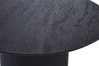 LYANE - Table à Manger Ronde - 120 cm - Effet Brun foncé ROUSSEAU