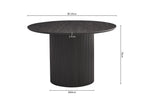 LYANE - Table à Manger Ronde - 120 cm - Effet Brun foncé ROUSSEAU