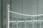 Lit 90x200 avec sommier Métal Blanc SORAYA ROUSSEAU