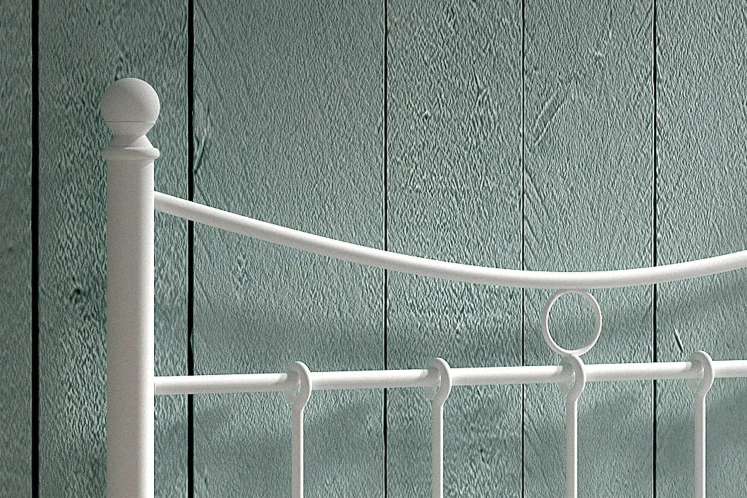 Lit 90x200 avec sommier Métal Blanc SORAYA ROUSSEAU