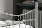 Lit 90x200 avec sommier Métal Blanc SORAYA ROUSSEAU