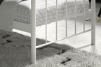 Lit 90x200 avec sommier Métal Blanc SORAYA ROUSSEAU