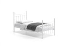 Lit 90x200 avec sommier Métal Blanc SORAYA ROUSSEAU