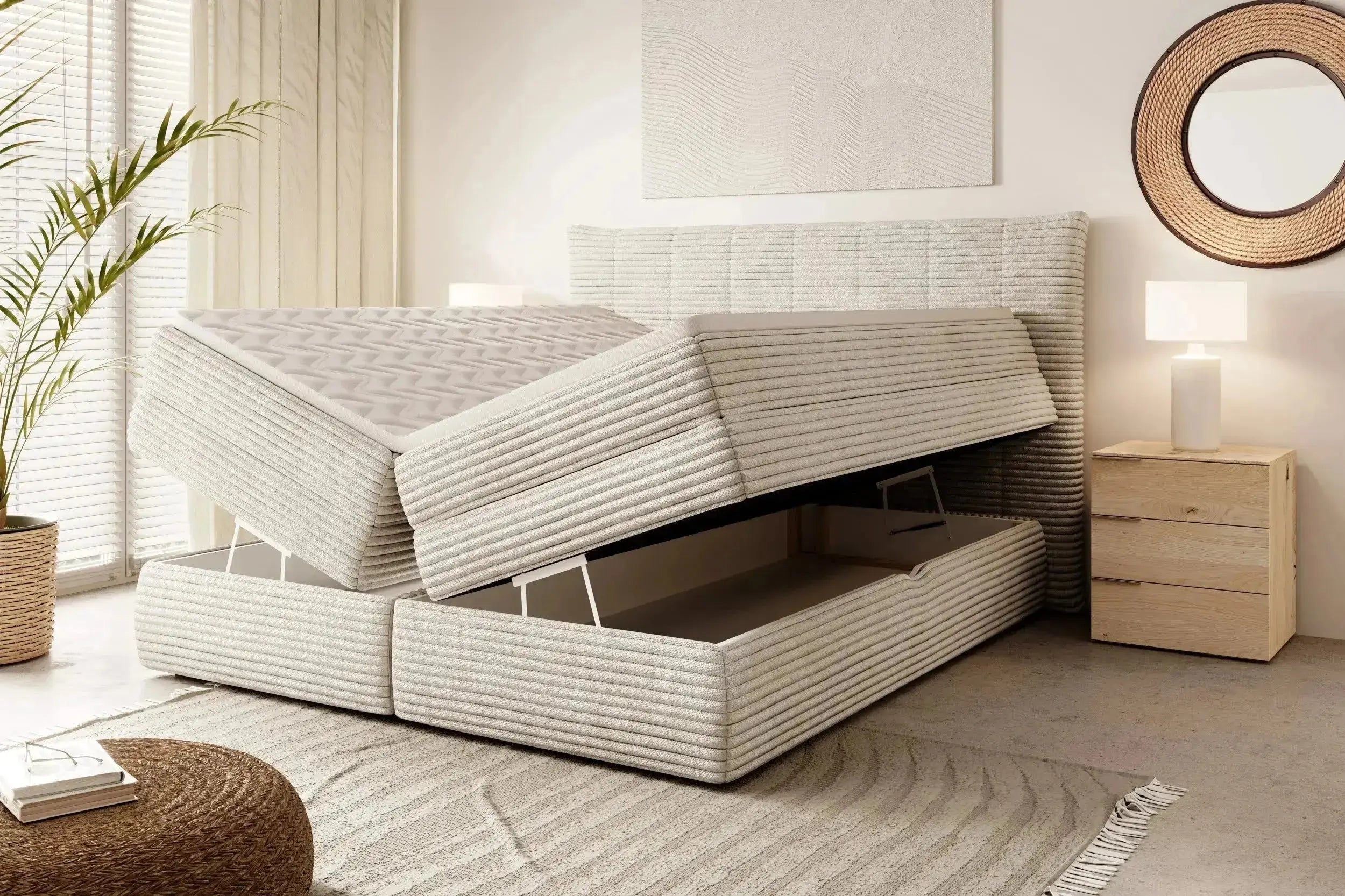 Lit Coffre Box Spring PALERMO - WERSAL