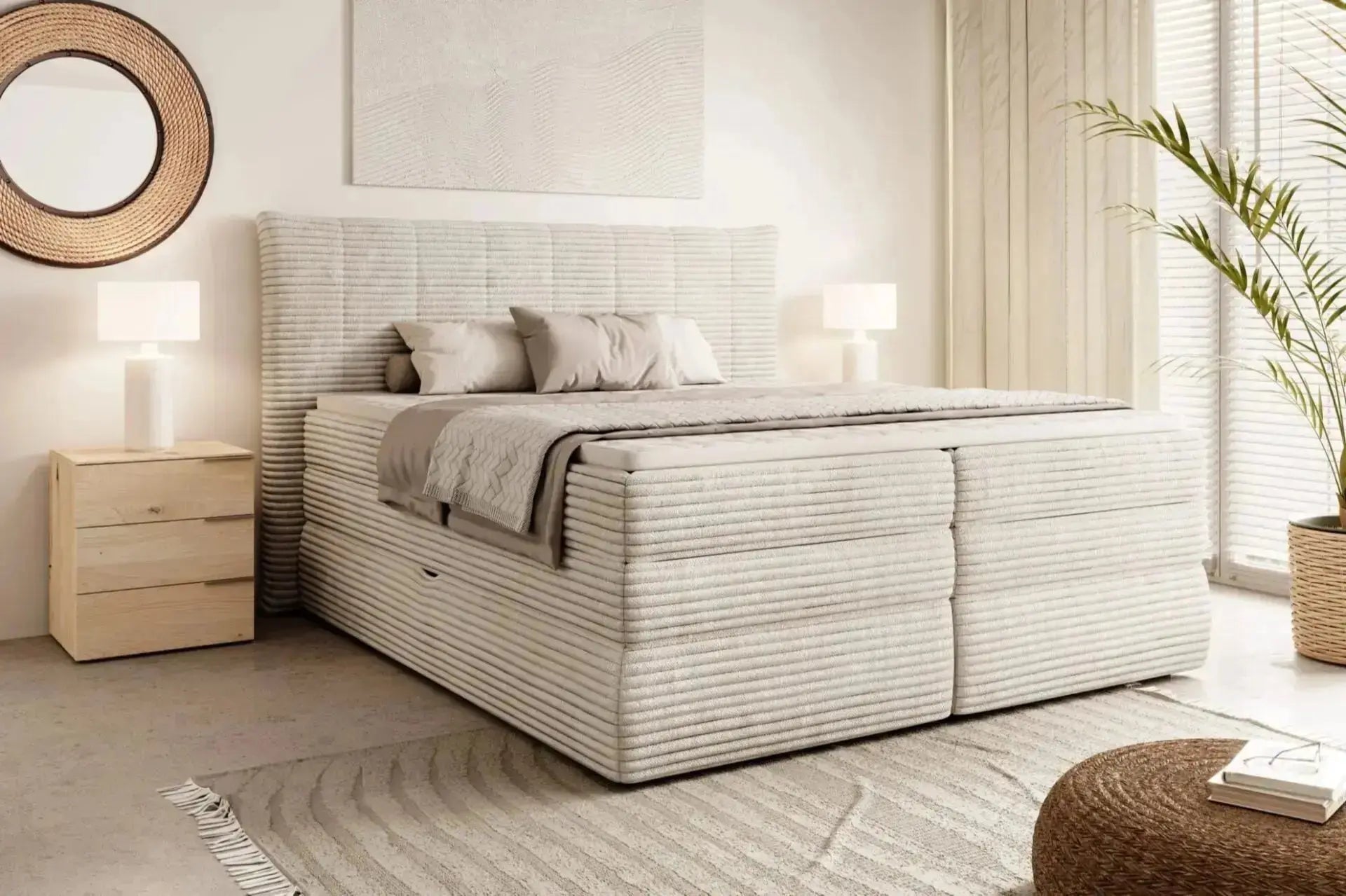 Lit Coffre Box Spring PALERMO - WERSAL