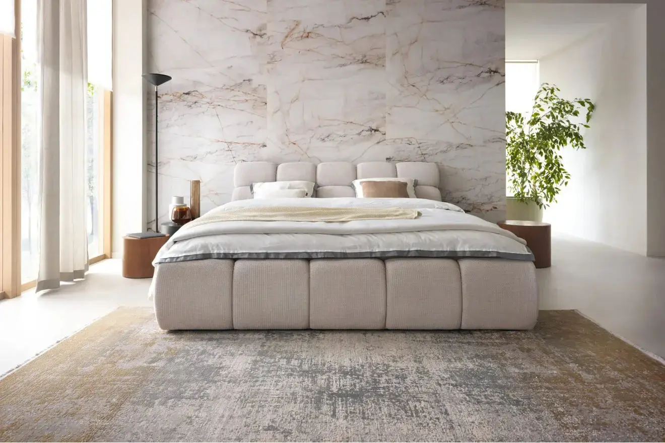 Lit Coffre avec Tête de Lit Tapissé GIULIA - 180 x 200 cm WERSAL