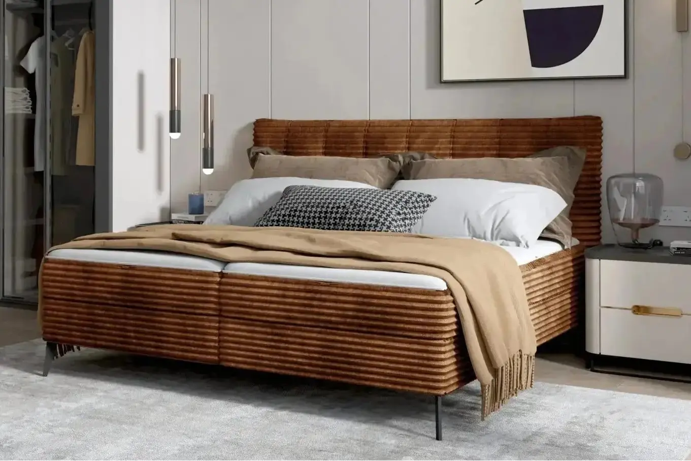 Lit Coffre avec Tête de Lit et Matelas Intégré SIENA - WERSAL
