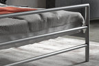 Lit SANDRO avec sommier inclus, métal gris - ROUSSEAU