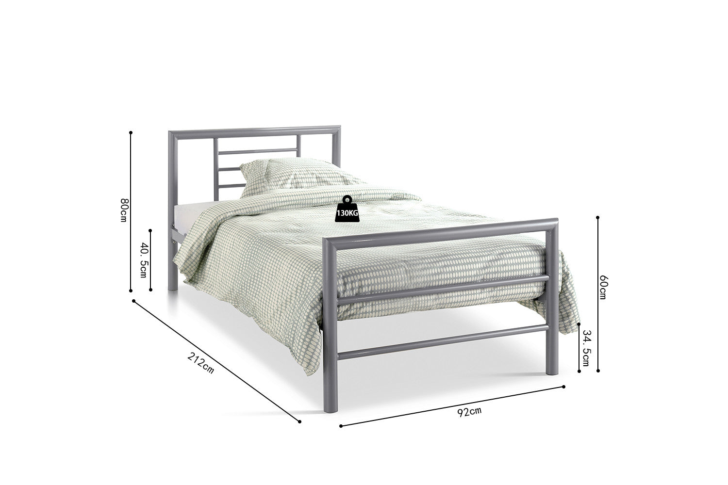 Lit SANDRO 90x200 vue globale chambre