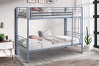 Lit superposé SAMYA 90x200 Divisible Métal Gris ROUSSEAU