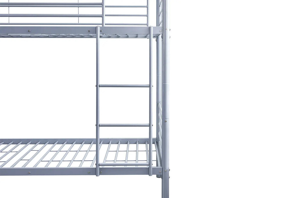 Lit superposé SAMYA 90x200 Divisible Métal Gris ROUSSEAU