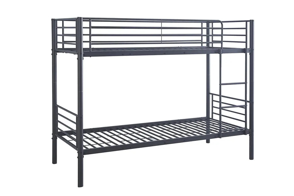 Lit superposé SAMYA 90x200 Divisible Métal Gris foncé ROUSSEAU