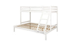 Lit superposé TRYAD en pin massif blanc, couchage 140 x 200 en bas et 90 x 200 en haut