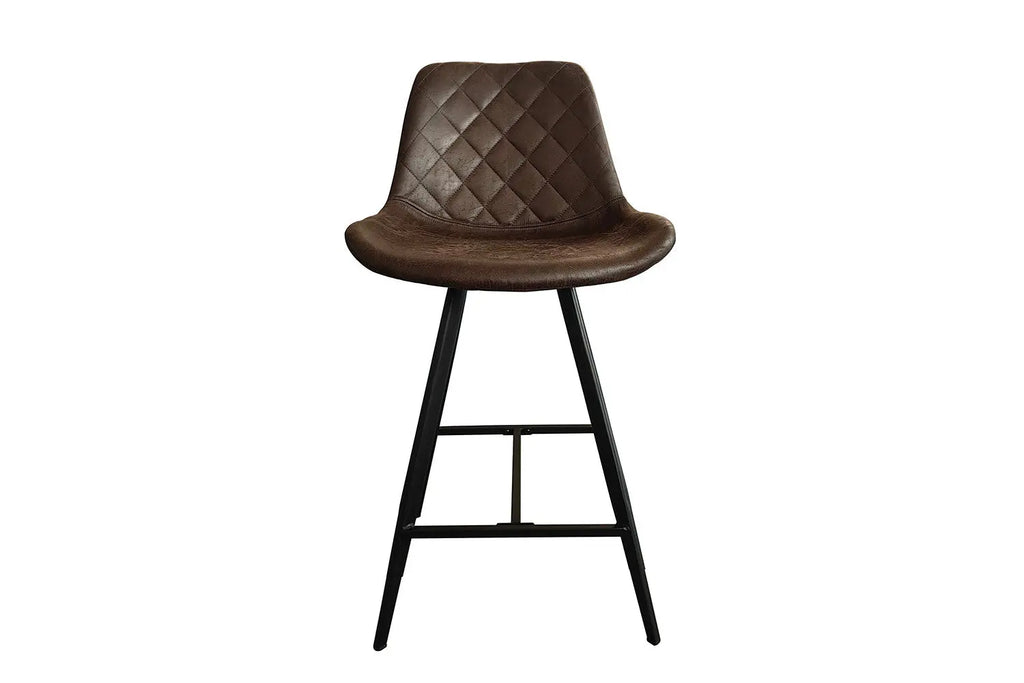 Lot de Chaises de Bar ALYCANTE en PU Brun Foncé - 49 x 56 cm ROUSSEAU