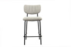 Chaise de bar ANITA Gris clair – 46 x 53 cm | TIKAYLA