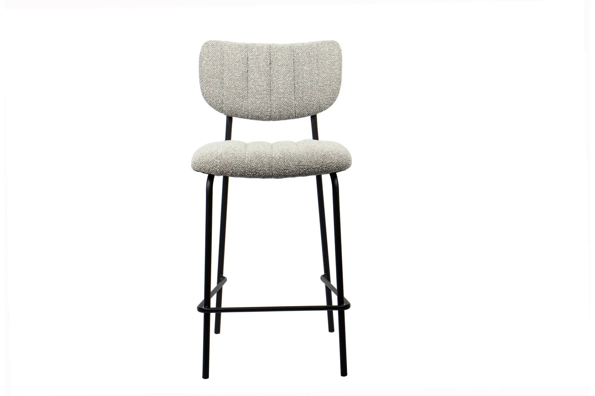 Chaise de bar ANITA Gris clair – 46 x 53 cm | TIKAYLA