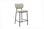 Chaise de bar ANITA Gris clair – 46 x 53 cm | TIKAYLA