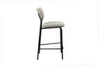 Chaise de bar ANITA Gris clair – 46 x 53 cm | TIKAYLA