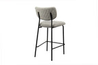 Chaise de bar ANITA Gris clair – 46 x 53 cm | TIKAYLA