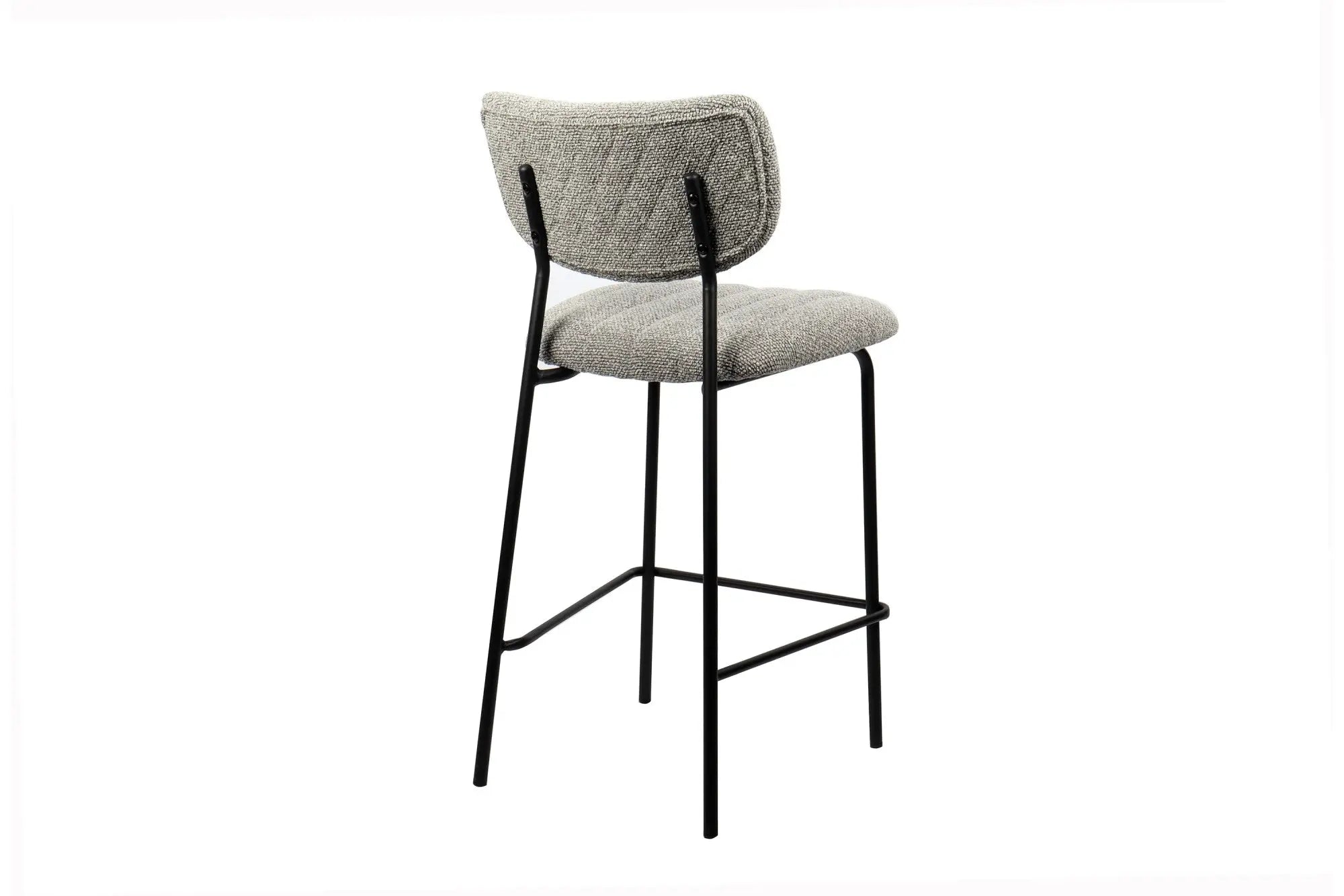 Chaise de bar ANITA Gris clair – 46 x 53 cm | TIKAYLA