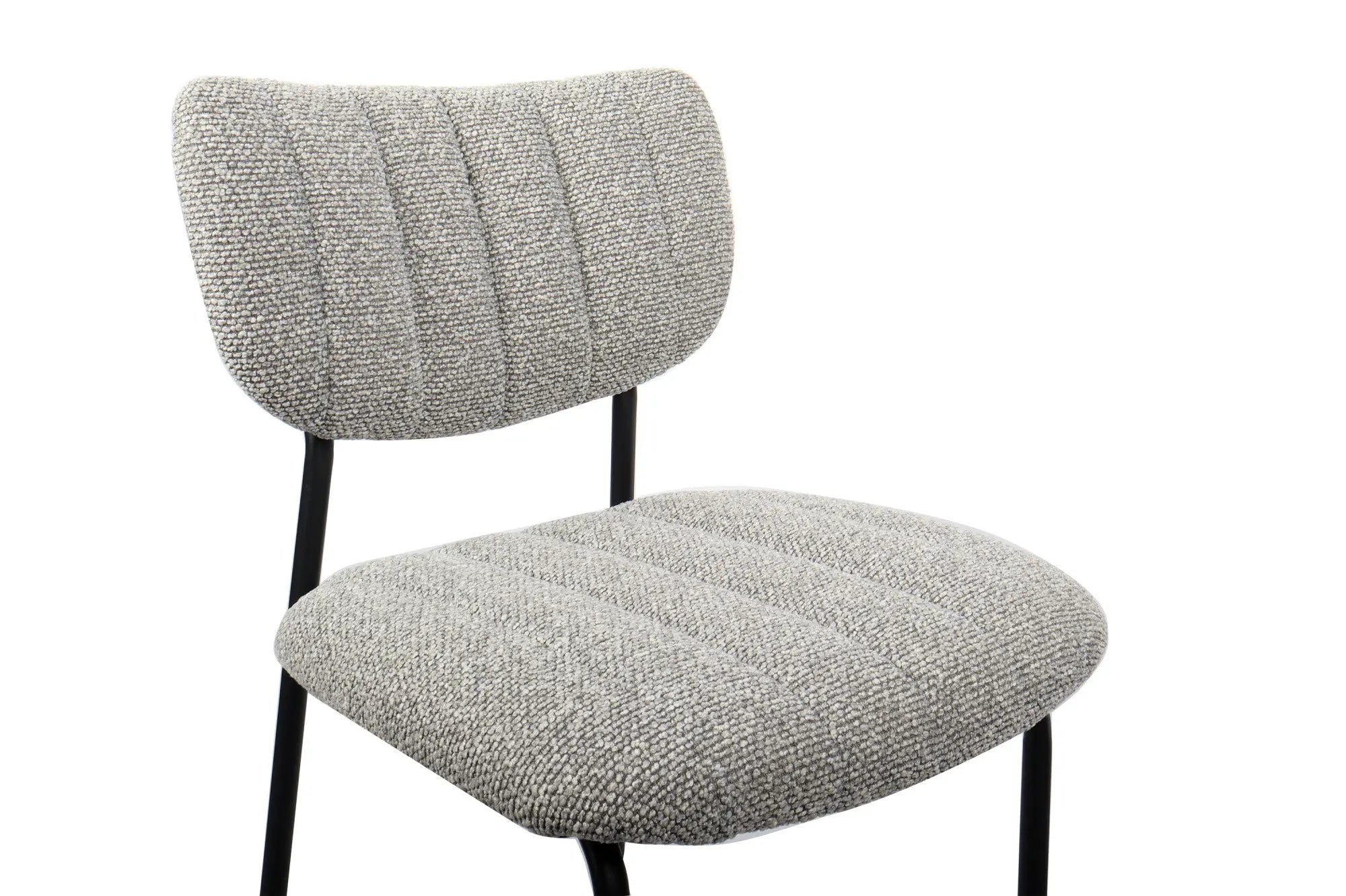 Chaise de bar ANITA Gris clair – 46 x 53 cm | TIKAYLA