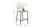 Chaise de bar ANITA Beige – 46 x 53 cm | TIKAYLA