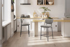 Chaise de bar ANITA Gris foncé – 46 x 53 cm | TIKAYLA