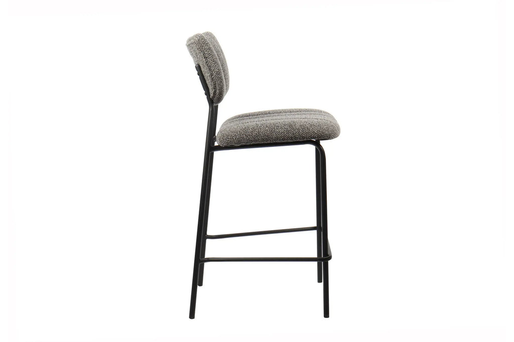 Chaise de bar ANITA Gris foncé – 46 x 53 cm | TIKAYLA
