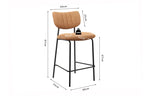 Chaise de bar ANITA Orange – 46 x 53 cm | TIKAYLA