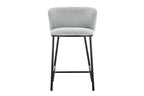 Chaise de bar ARTHURO Gris clair – 53 x 50,5 cm | TIKAYLA