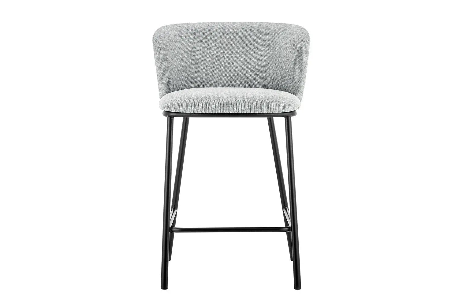 Chaise de bar ARTHURO Gris clair – 53 x 50,5 cm | TIKAYLA
