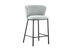 Chaise de bar ARTHURO Gris clair – 53 x 50,5 cm | TIKAYLA