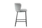 Chaise de bar ARTHURO Gris clair – 53 x 50,5 cm | TIKAYLA