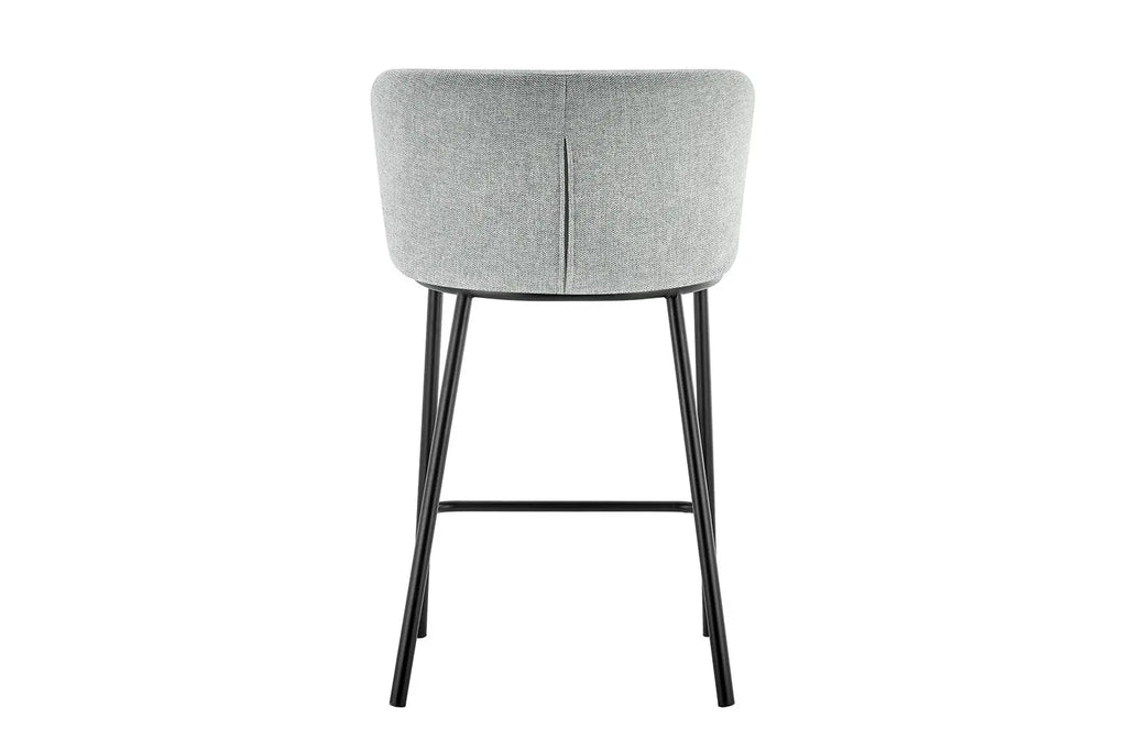 Chaise de bar ARTHURO Gris clair – 53 x 50,5 cm | TIKAYLA