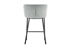 Chaise de bar ARTHURO Gris clair – 53 x 50,5 cm | TIKAYLA