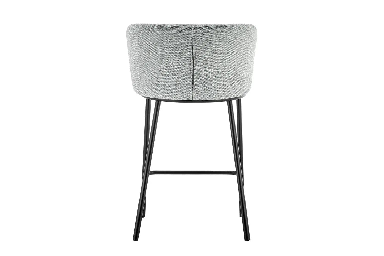 Chaise de bar ARTHURO Gris clair – 53 x 50,5 cm | TIKAYLA