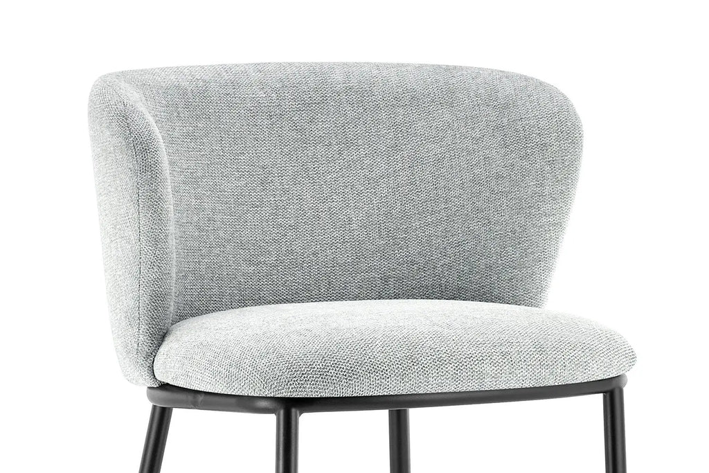 Chaise de bar ARTHURO Gris clair – 53 x 50,5 cm | TIKAYLA