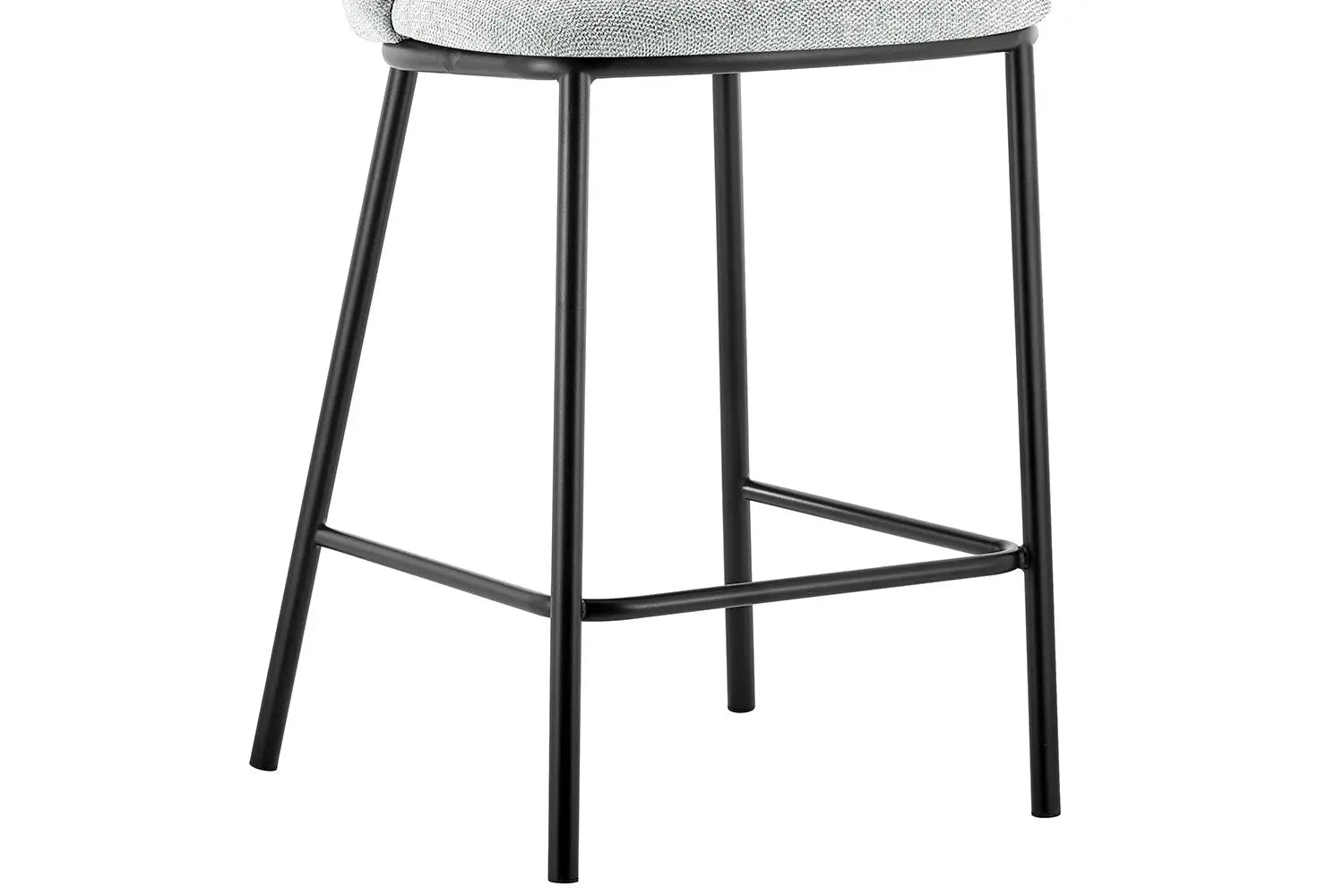 Chaise de bar ARTHURO Gris clair – 53 x 50,5 cm | TIKAYLA