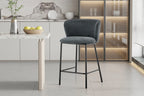Chaise de bar ARTHURO Gris foncé – 53 x 50,5 cm | TIKAYLA