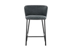 Chaise de bar ARTHURO Gris foncé – 53 x 50,5 cm | TIKAYLA