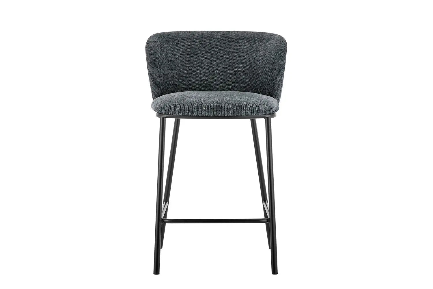 Chaise de bar ARTHURO Gris foncé – 53 x 50,5 cm | TIKAYLA