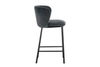 Chaise de bar ARTHURO Gris foncé – 53 x 50,5 cm | TIKAYLA