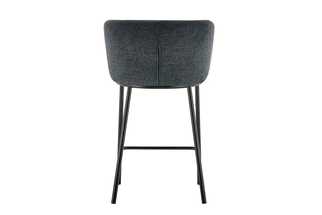 Chaise de bar ARTHURO Gris foncé – 53 x 50,5 cm | TIKAYLA