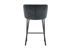 Chaise de bar ARTHURO Gris foncé – 53 x 50,5 cm | TIKAYLA