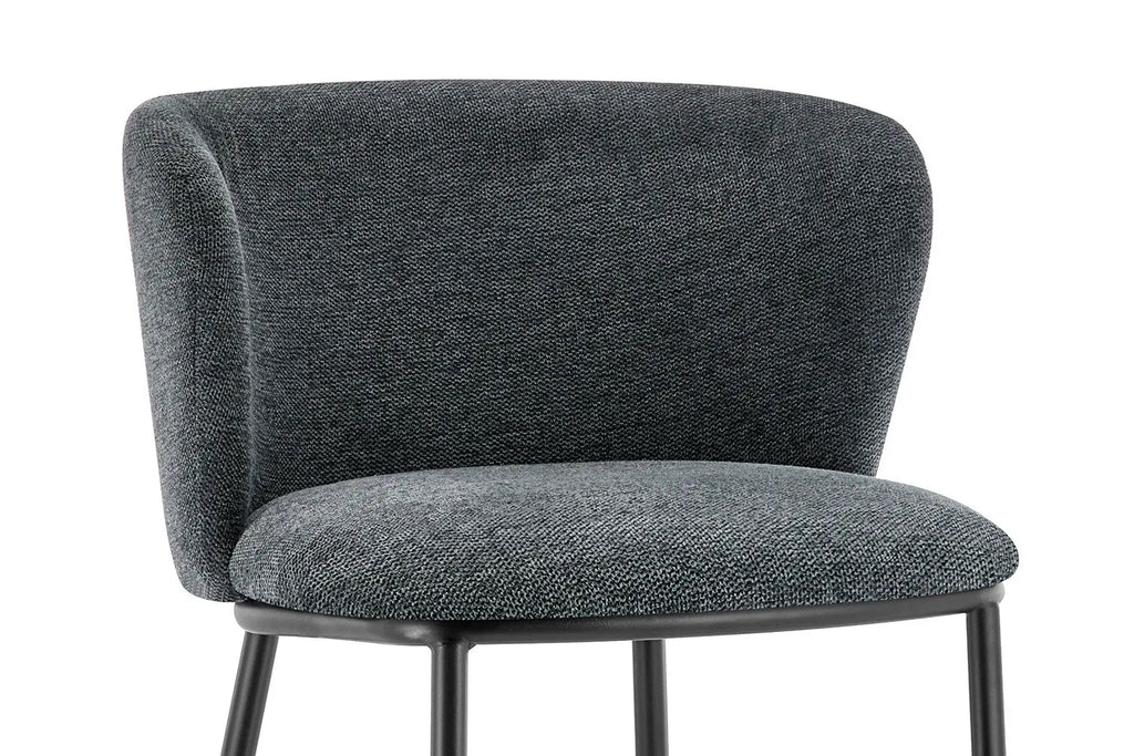 Chaise de bar ARTHURO Gris foncé – 53 x 50,5 cm | TIKAYLA