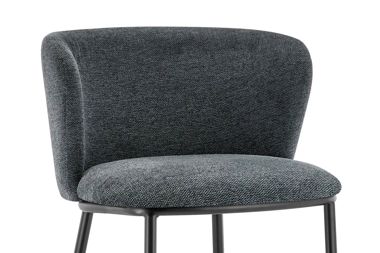 Chaise de bar ARTHURO Gris foncé – 53 x 50,5 cm | TIKAYLA