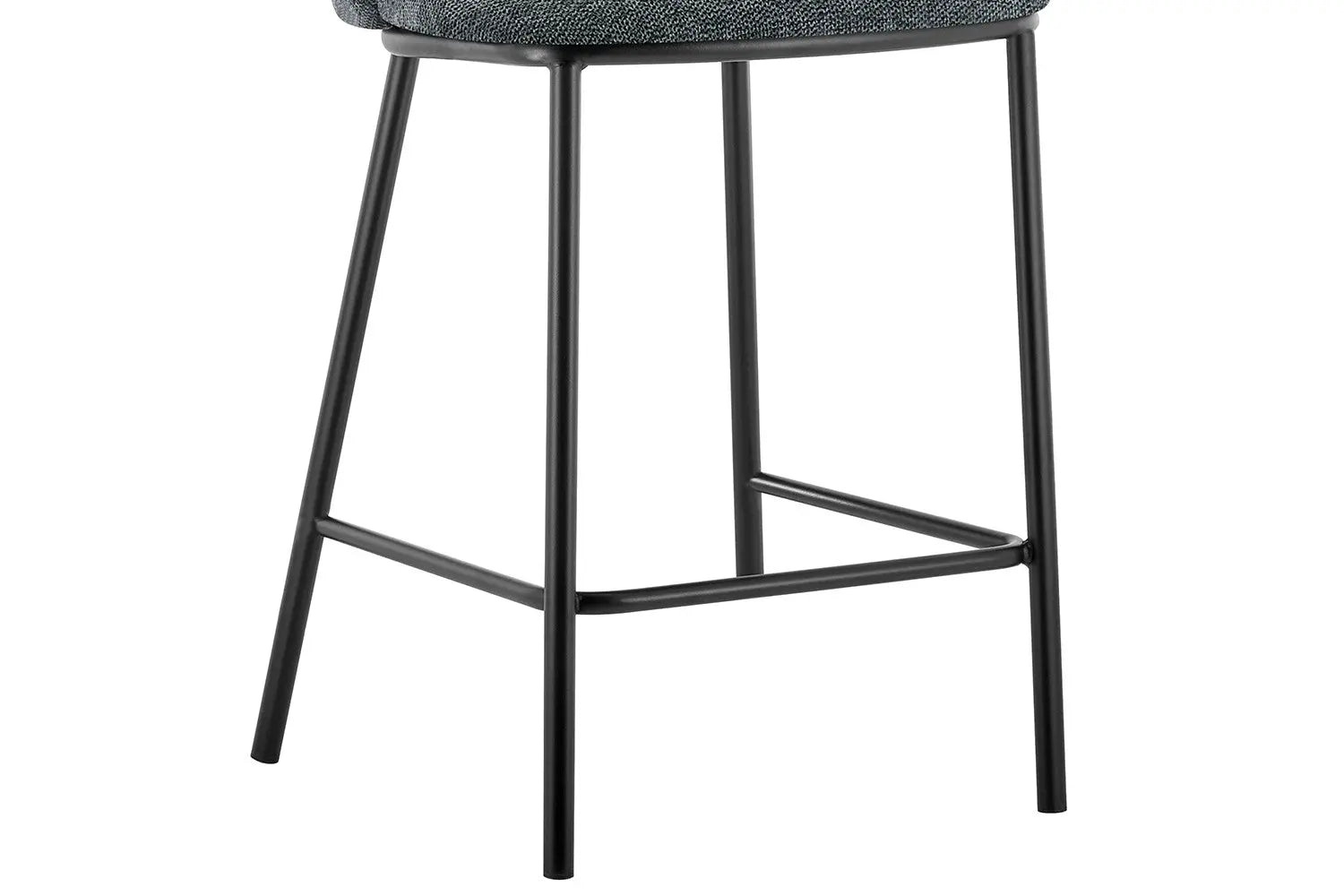 Chaise de bar ARTHURO Gris foncé – 53 x 50,5 cm | TIKAYLA
